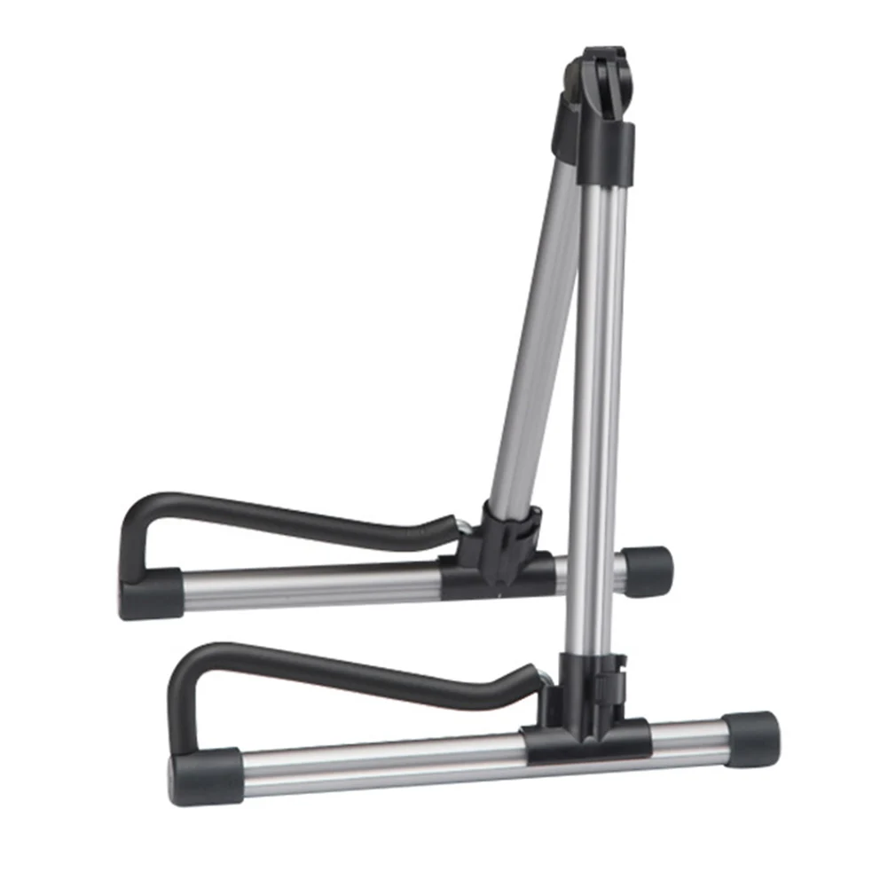 

Aluminum Alloy Foldable Lightweight Folding Instrument Holder Portable Guitar Stand Rack Bass Stringed Guitarist
