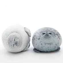 Bonito dos desenhos animados selo travesseiro chubby 3d novidade mar leão boneca de pelúcia brinquedo do bebê dormir jogar travesseiro presentes para crianças brinquedo meninas