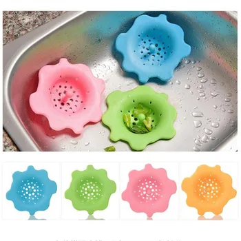 

1PC Crystal Kitchen Bathroom Anti Clogging Silicone Drain Sink Sewer Debris Filter Net Gift