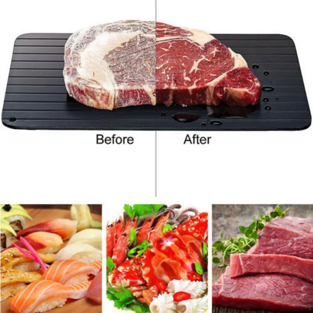 

Newfangled Fast Defrosting Tray Thaw Frozen Food Meat Fruit Quick Defrosting thawing Plate aluminium alloy Kitchen Defrost Board