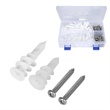 

240pcs Expansion Anchors Nylon 304 Stainless Steel Screw Expansion Screw Set 2020