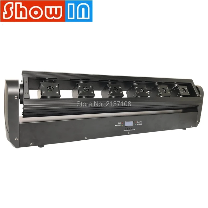 6 головок 500 МВт СВЕТОДИОДНЫЙ ПОВОРОТНЫЙ лазерный светильник красный RGB DMX512 Luz DJ