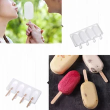 4 ячейки форма для мороженого замороженный десерт форма для выпечки пирожных с шоколадной начинкой антипригарная Кухня DIY