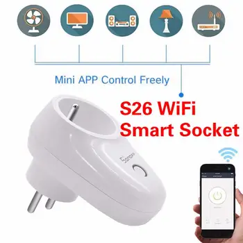 

SONOFF S26 Basic Switch WiFi Smart Socket EU/UK/CN/AU/US/IL/CH/IT/BR Wireless Plug Smart Home Work With Alexa Google Home