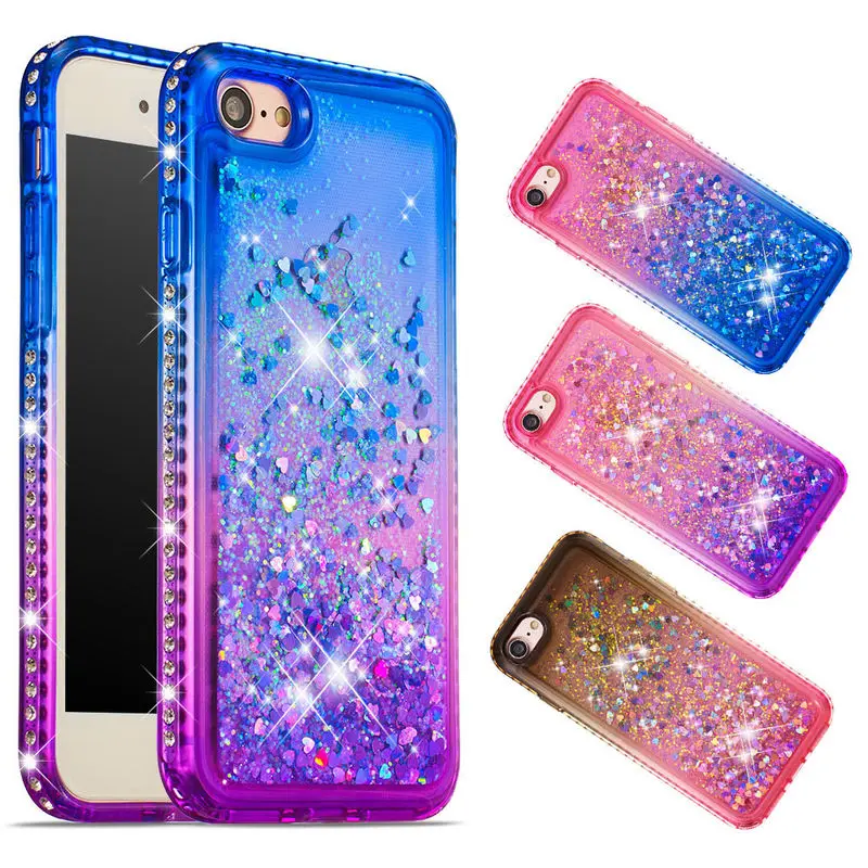 

Case For IPhone 7 Soft Silicon Shockproof Phone Cover For IPhone 8 7 Plus 8 Plus Luxury Fashion Glitter Shining Protection Cases