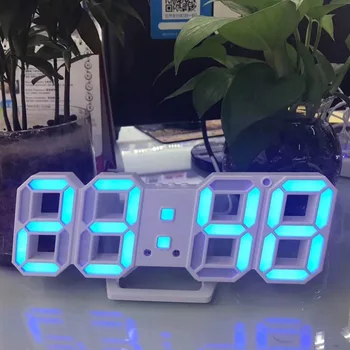 

Korean-Style Ins3d Digital Clock Simple Fashion LED Electronic Clock USB Plug Wall Decoration Clock