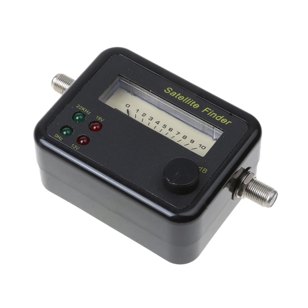 Satellite Finder Signal Meter for Aligning Dish with Patch Lead Back Light