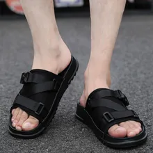 Домашние тапочки; сезон зима мужские модные Для мужчин большой Размеры тапочки мягкая подошва с пряжкой декоративные пляжные шлепанцы Zapatillas de casa hombre# y2