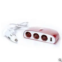 Тройной USB прикуриватель ajm 0032 один в три блок питания устройство для связывания блистер
