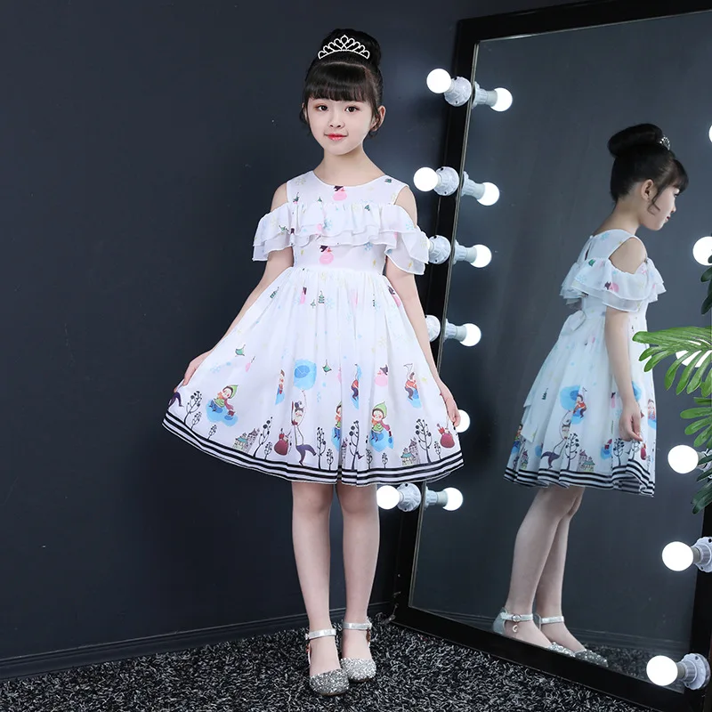 

it's YiiYa Flower Girl Dress for Wedding Sweet Flower Chiffen Princess Dress Kid Party Communion Dress Off Shoulder 2019 XF2980