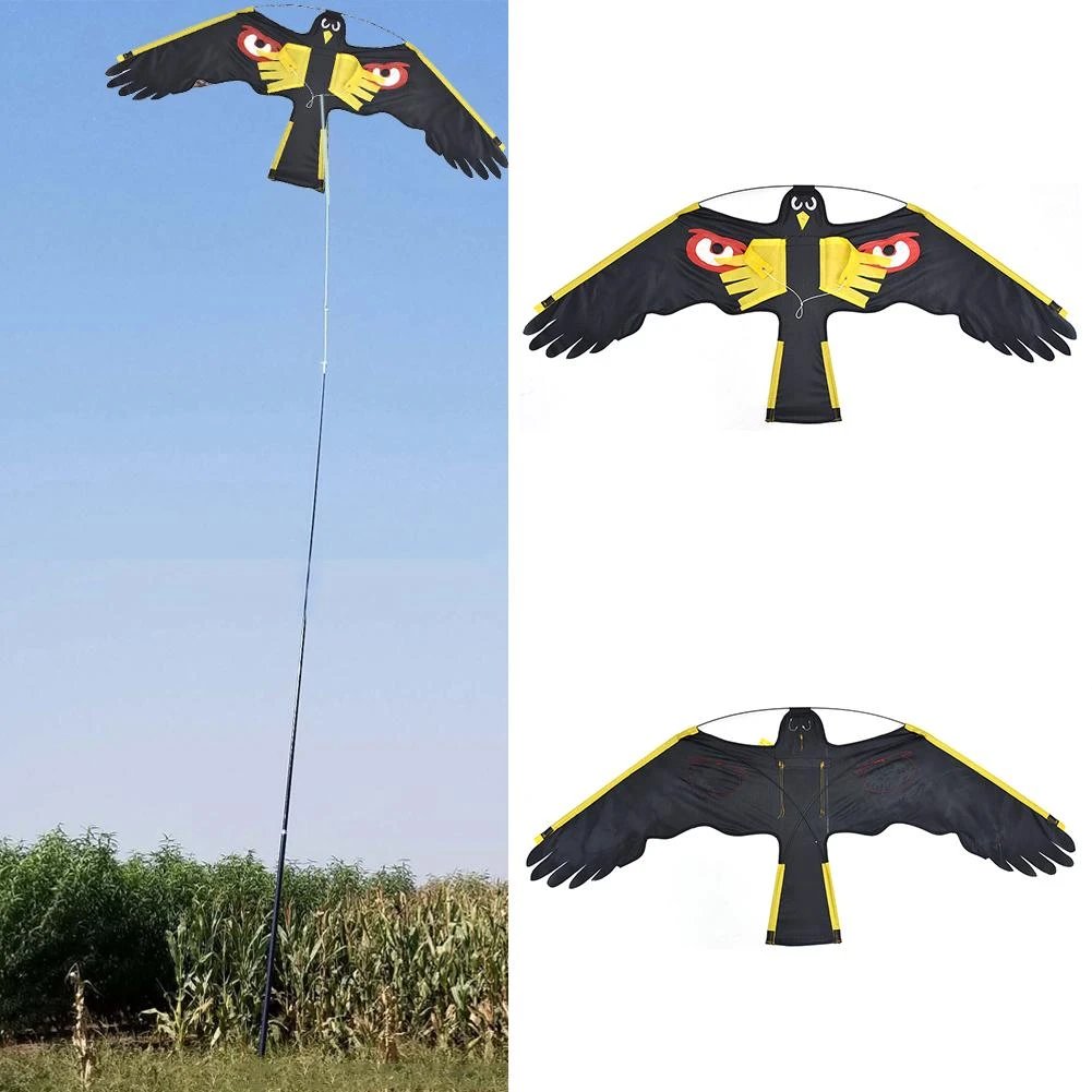 Bird Scare Kite จำลอง Flying Eagle Bird Scarer Repeller สำหรับ Garden