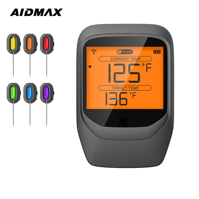 AidMax Pro07 Digital Wireless Meat Thermometer Magnetic Back & Adjustable  Stand Smart App Control Thermometer for BBQ Grill Oven - AliExpress