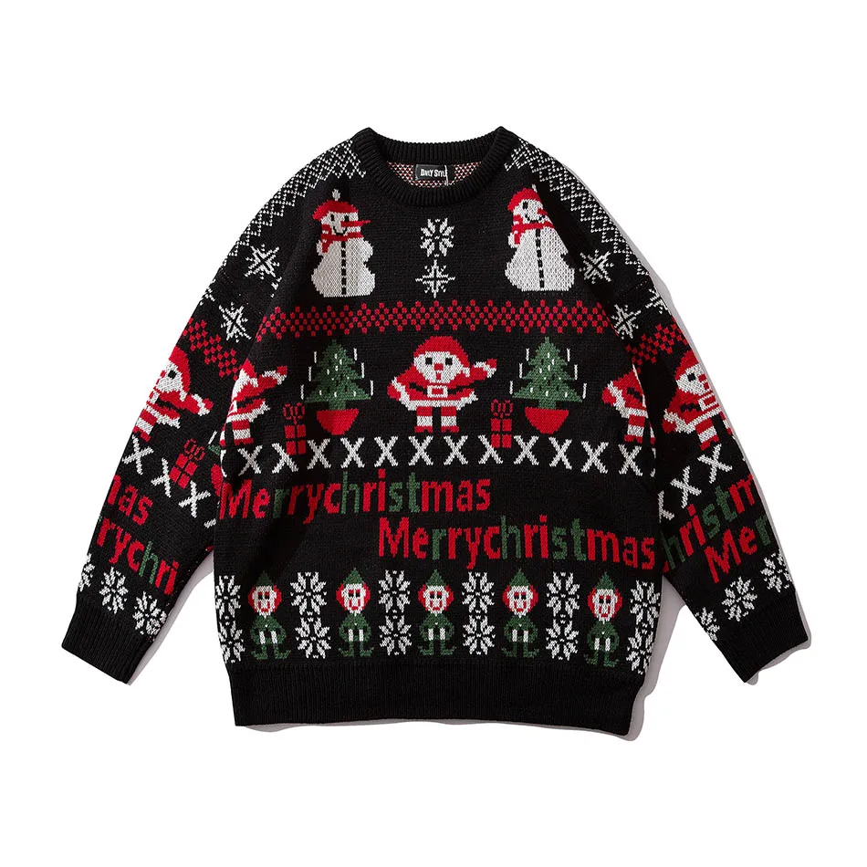 

Ugly Merry Christmas Sweater Men Design Knitted Pull Homme Mens Sweaters High Street Cashmere Knitted Sweater Plus Size Pullover