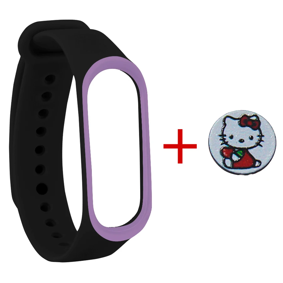 ck18 Браслет для xiaomi mi Band 3 4 спортивный ремешок часы силиконовый ремешок для xiaomi mi 3 4 браслет mi band 4 ремешок окрашенная кнопка - Цвет: ck18