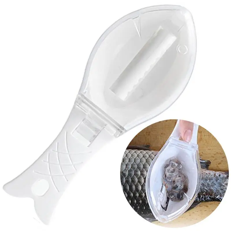 Creative Fish Scaler Handheld Plastic Nonslip Fish Shape Fish Skin
