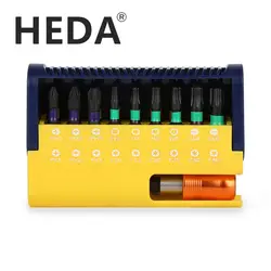 Juego de puntas de destornillador S2, herramientas de reparación con soporte magnético, hexagonal y recto, 19 unids/set por juego, envío gratis