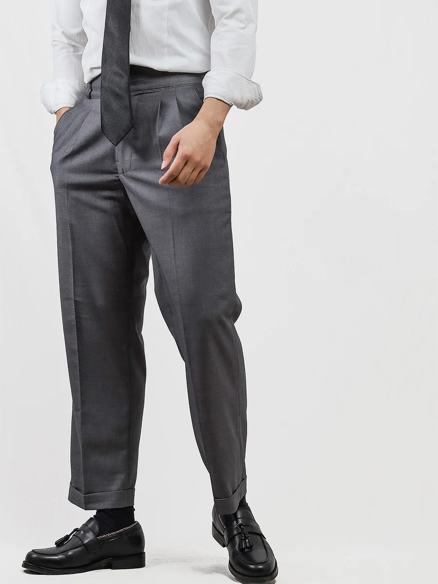 Buy Light Grey Trousers & Pants for Men by Kabaat Online | Ajio.com