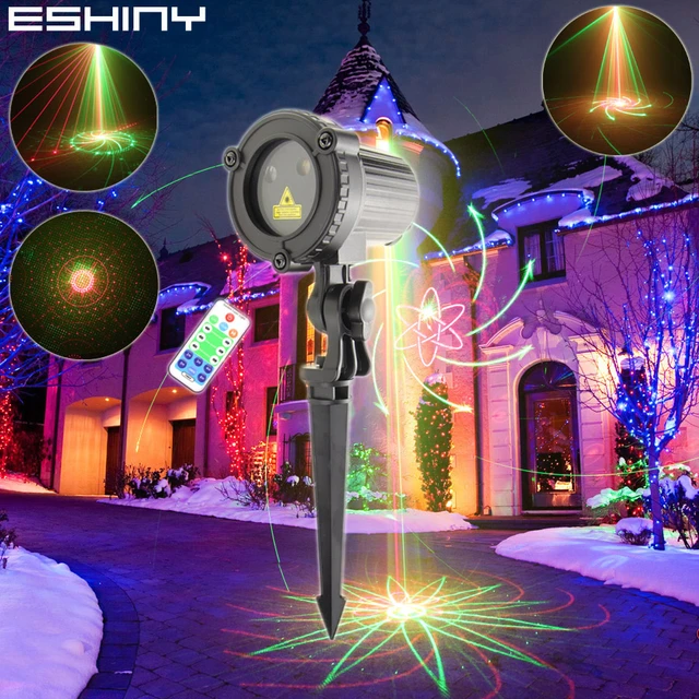 ESHINY-Projecteur laser mobile extérieur IP65 R & G, 32 modèles