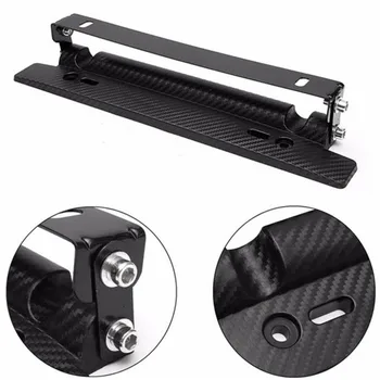 

Auto Mount Bracket Car-styling Universal Adjustable Car License Plate Frame Holder Carbon Fiber Racing Number Plate