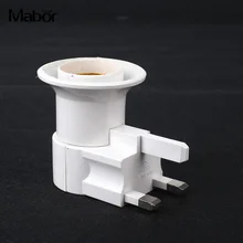 Держатель лампы лампа Конвертер Светильник в розетку адаптер прочный светильник Великобритания штекер переключатель управления E27 Замена с включения выключателя