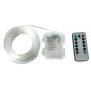 

100 LED Battery Powered Rope Tube String Lights With Remote Multi Colored Dimmable Waterproof Vine Light For Home Decoration New