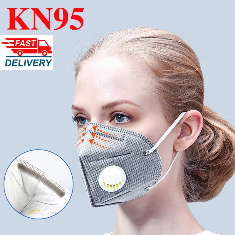 

10/20PCS KN95 Mouth Mask 6-Layer N95 Respirator Face Masks Reusable Mouth Mask for Men Women With Filter Anti Dust FFP2