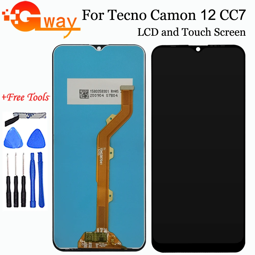 

For Tecno Camon 12 CC7 LCD Display Touch Screen Digitizer For Tecno Camon12 Air CC6 LCD Phone Replacement LCD Camon 12 Pro CC9