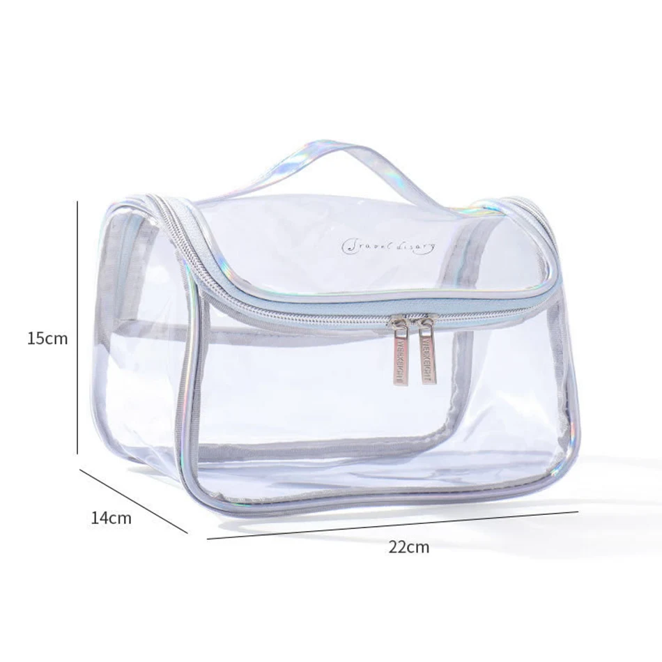 Модная прозрачная Лазерная косметичка для путешествий, женская сумочка на молнии, органайзер для хранения, косметический водонепроницаемый чехол