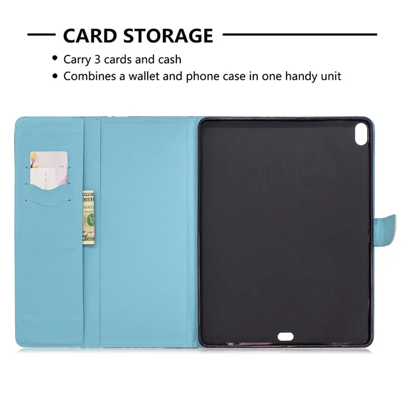 Чехол wekays Coque для Apple Pad iPad Pro 12,9 дюйма Кожаный чехол с рисунком кота единорога для iPad Pro 12," чехол для планшета s