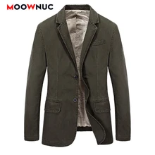 Masculino Blazers Men's Suit Jackets Hombre Solid Cotton Men's Jacket Slim Fit Groom's Clothes Smart Casual Mens Clothes MOOWNUC