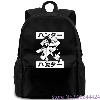 

Hepburn: Hanta Hanta HxH Hunter x Hunter Men's Black T-Shir Round Neck Crazy backpack