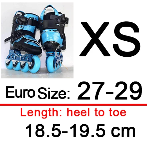 blue size XS Детские роликовые коньки Slalom CityRun, роликовые коньки, роликовые коньки, обувь для уличных катаний, Детские регулируемые кроссовки IA109 - Цвет: blue size XS