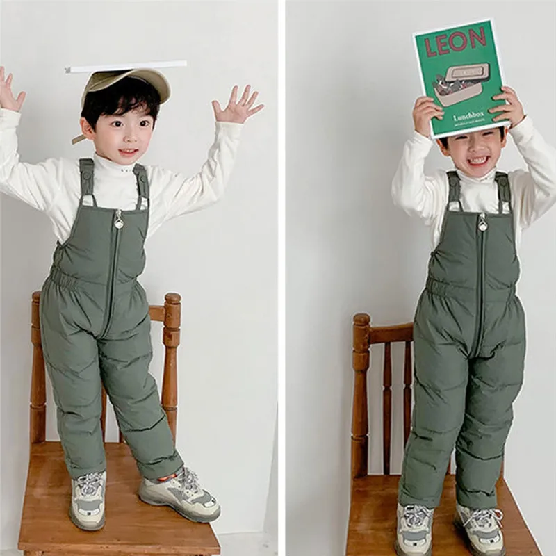boy winter jumpsuit Toddler Kids Baby Boys Girls Warm Pants Overall Jumpsuit Winter Trousers Clothes #4O07 (4)