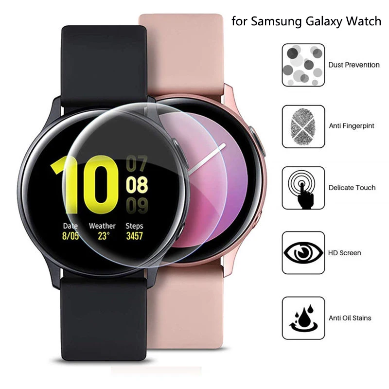 Mejor precio Protectores de pantalla 20D para Samsung Galaxy Watch, 40mm, 44mm, películas de reloj para Samsung Galaxy Watch Active 2, cubierta de cristal curvada xmQKMgqWQ6Z
