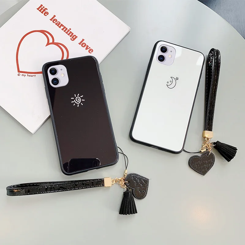 Phone Case For OPPO Realme 8 C21Y C20 C25 C12 C15 v11 v15 v13 Stars Moon Patter Hard Glass Cover For Realme 7 6 Pro C21 c11 7i