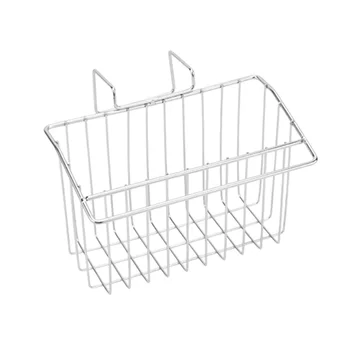 

1pc Stainless Steel Gutter Drain Rack Kitchen Storage Basket Hanging Organizer Dish Rack for Gadget Brush Sponge