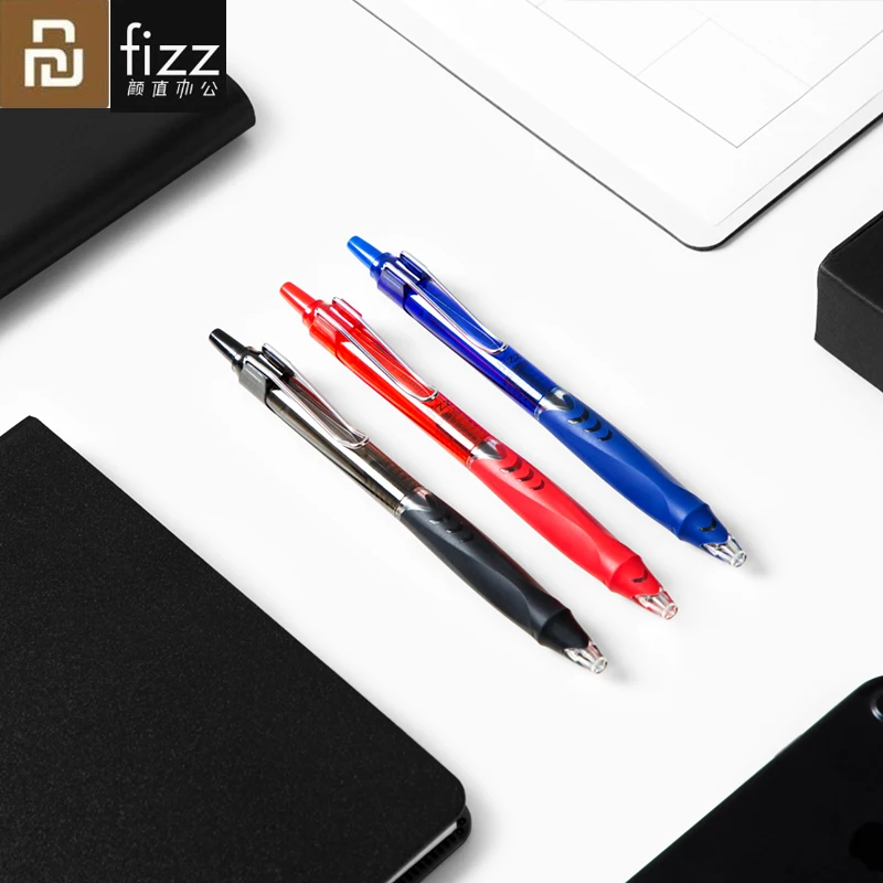 

Youpin Fizz Fast Dry Gel Pen 3PCS/Pack Black Ink 0.5MM Signing Pen Write Smoothly Press Bullet Pen For Student Office Business