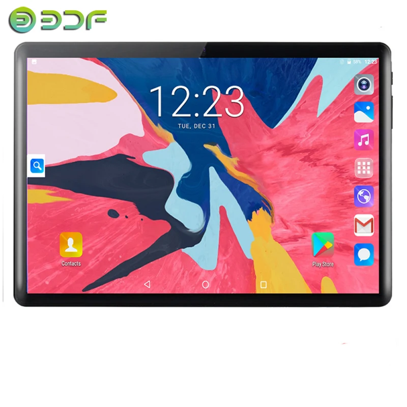 10 1-дюймовые планшеты 2.5D Закаленное стекло 3G телефонный звонок Новый Android 9 0