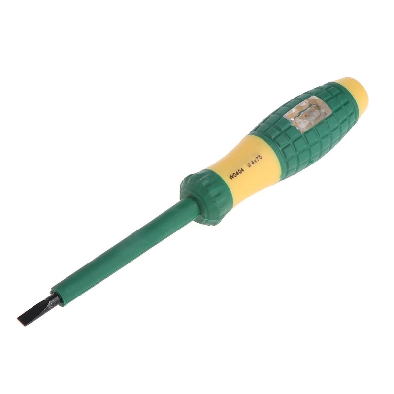 Electrical Tester Pen 220V Slotted Screwdriver Voltage Power Detector Probe 4mm A6HE Electrical Tester Pen 220V Slotted Screwdriver Voltage Power Detector Probe 4mm A6HE