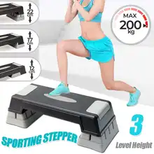 200kg fitness aeróbica passo 3 nível ajustável antiderrapante cardio yoga pedal stepper ginásio exercício exercício fitness passo equipamentos
