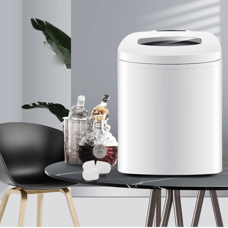 15kg Small Round Ice Maker Machine Commercial Domestic Milk Tea Shop Automatic Ice Cube Making Machine Mini Maker 220V Hot