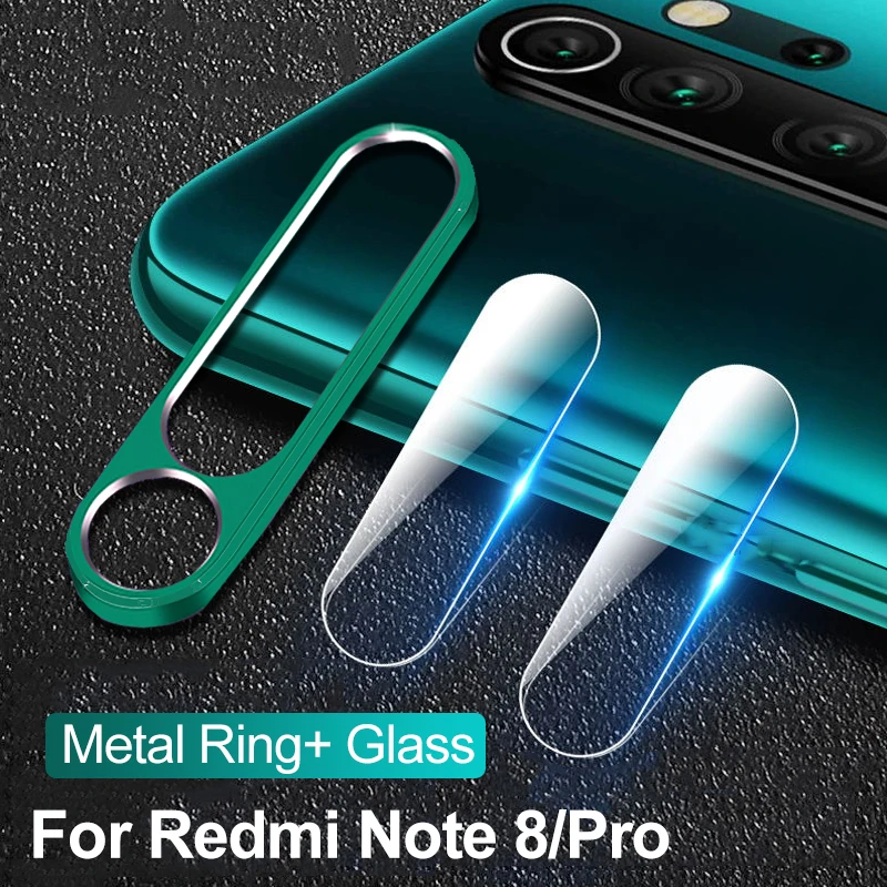 Защитное стекло для камеры для Xiaomi Redmi Note 8 7 K20 Pro, закаленное стекло, металлическое заднее защитное кольцо для Redmi Note 8pro, чехол
