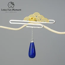 Lotus Fun Moment реальные 925 пробы серебро Натуральный камень ручной