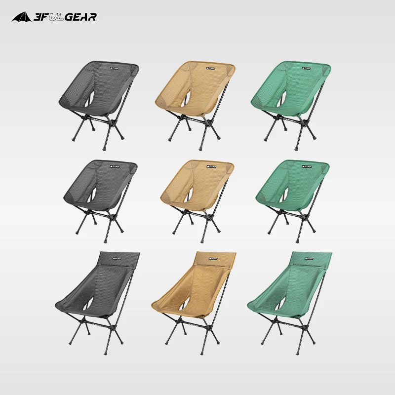 3F UL GEAR Camping Ultralight Aluminum  Folding  Fishing Beach Chair Foldable Travel  Portable Outdoor BBQ Chair