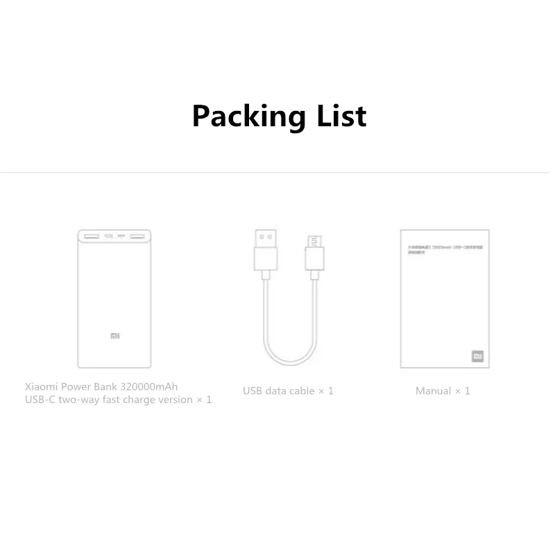 Оригинальный внешний аккумулятор Xiaomi Mi Power Bank 3 2C 20000 мАч 10000 18 Вт двусторонняя