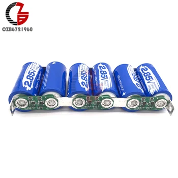

6Pcs/set 2.85V 3400F Super Farah Capacitor Single Series Set 17V 566F