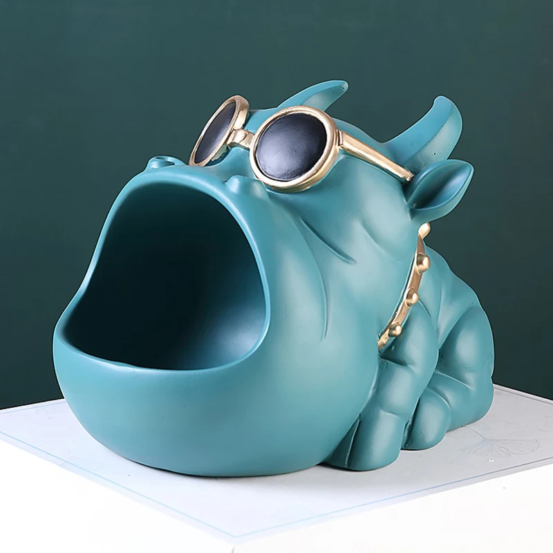 Home Room Decor3D Figurine MiniatureCool Dog StatueSculptureTable DecorationDesk Sundries Storage BoxDecorative Coin Bank
