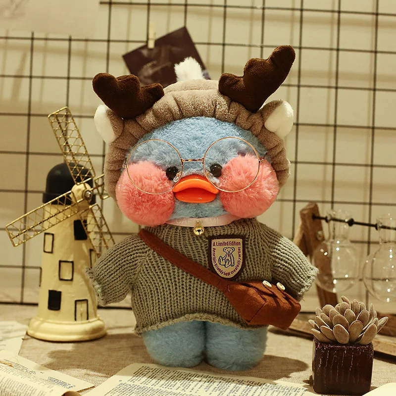 30 см kawaila Fanfan кафе небесно-голубая утка плюшевые игрушки мягкие животные мультфильм Милая утка Плюшевые Игрушки для маленьких мальчиков и девочек Рождественский подарок