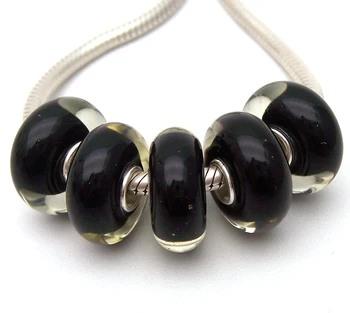 

JGWGT 1668 5X 100% Authenticity S925 Sterling Silver Beads Murano Glass beads Fit European Charms Bracelet diy jewelry Lampwork