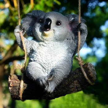 

Garden Yard Decoration Swinging Koala Animals Hanging Resin Crafts Pendant Home Decoration Ornament